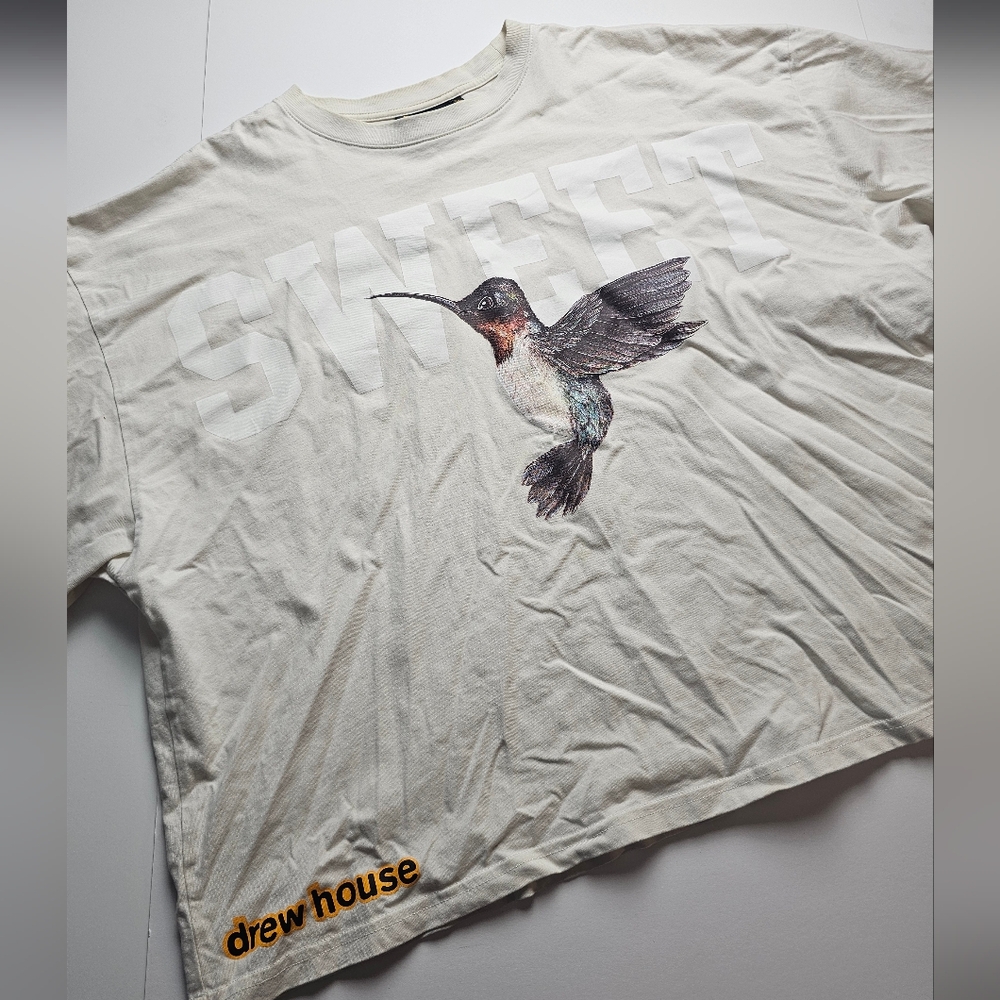Drew House SWEET Cream Bird Graphic T-Shirt Sz XL/XXL